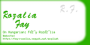 rozalia fay business card